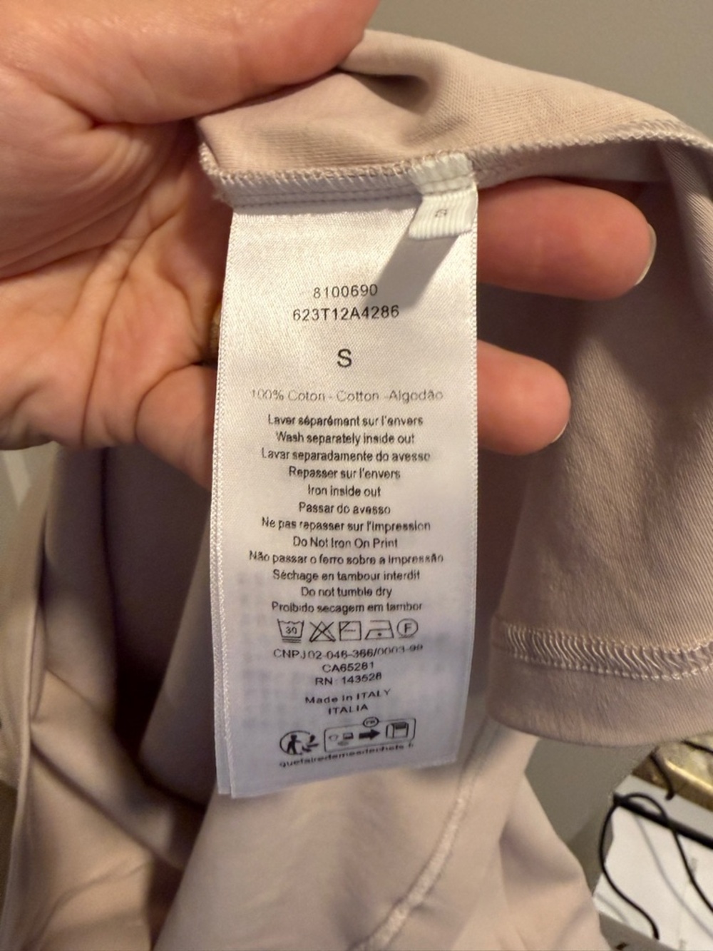 Dior Dusty Pink Logo Tee - Picture 3 of 4